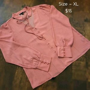 Pink and black Iris blouse